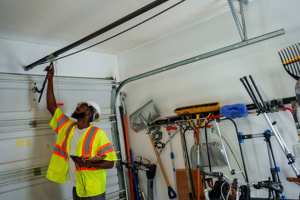 Professional Garage Door Roller Replacement technician working in Olmsted Falls, OH